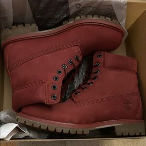 Timberland Men's Burgundy Lace-Up Boots